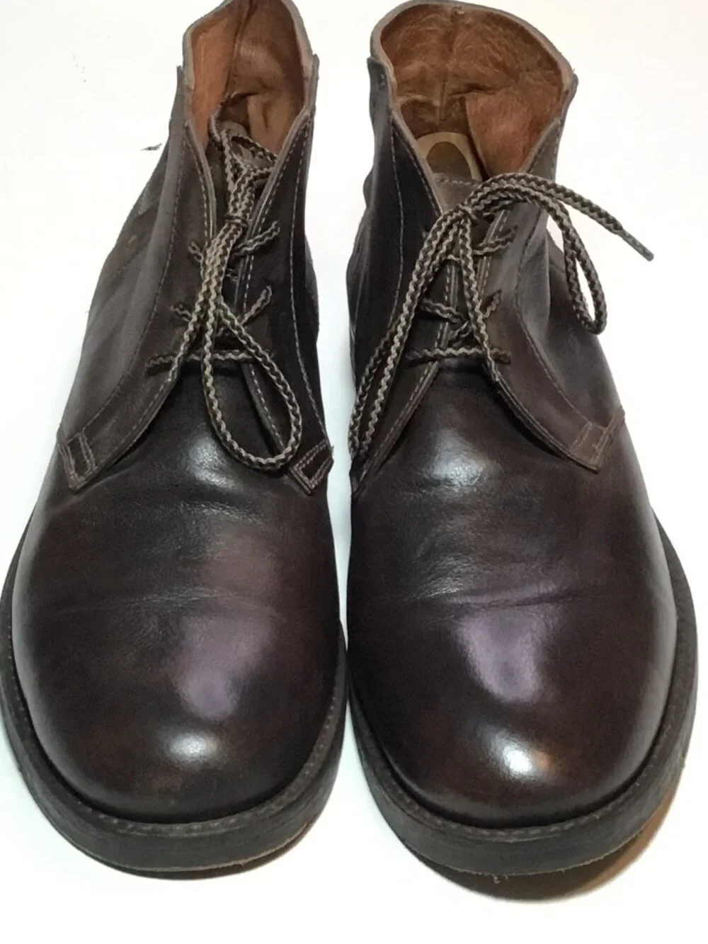 Johnston and Murphy Leather And Suede Chukka Lace Boots Size 12 Made In Italy